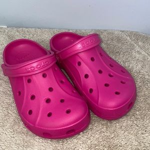 Pink crocs